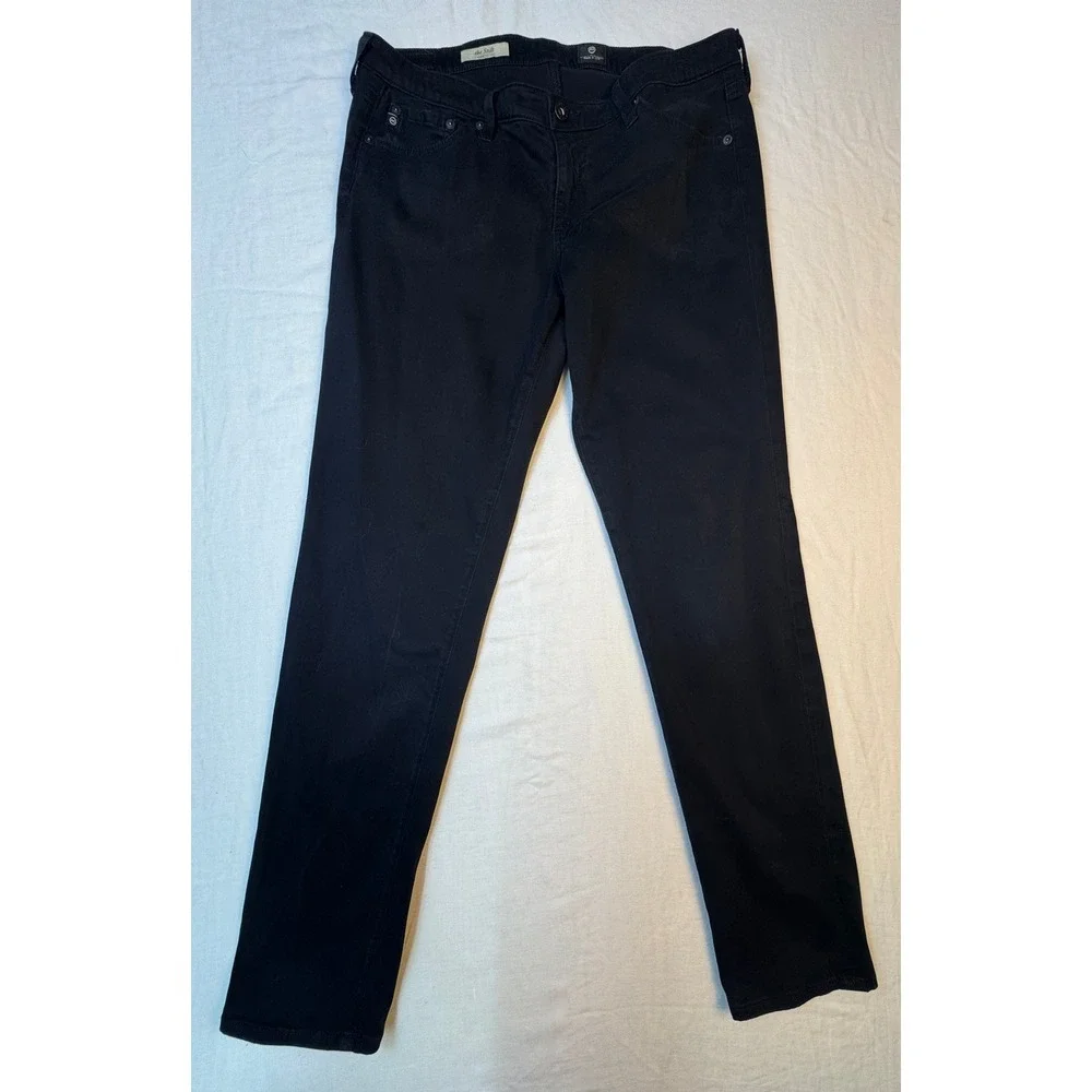 AG Adriano Goldschmied The Stilt Cigarette Leg Black Jeans 32R LSN1110-F-SBA - Picture 1 of 13